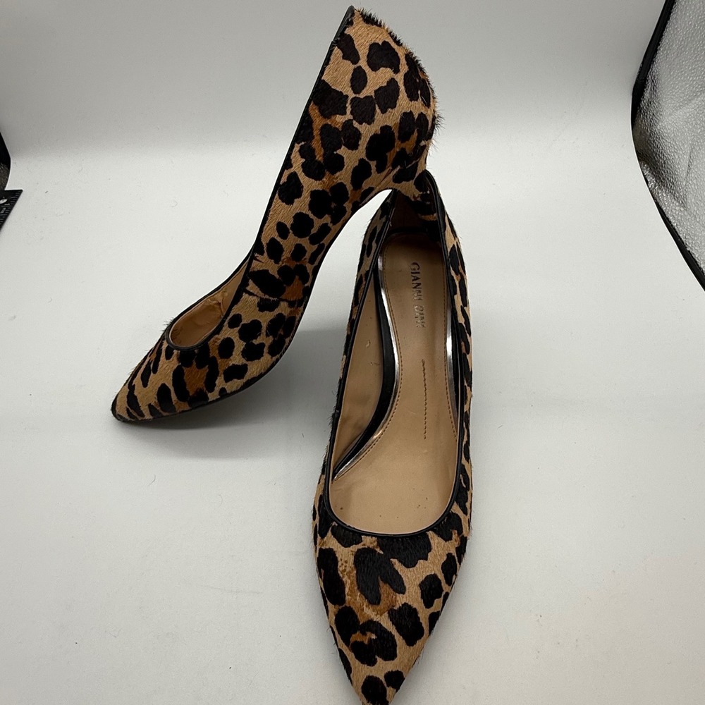 Gianni Bini Leopard Print Calf Hair Pointed Toe Pumps Mens 8.5M mob wife siren